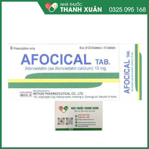 Afocical tab bổ sung cùng chế độ ăn để làm giảm cholesterol toàn phần